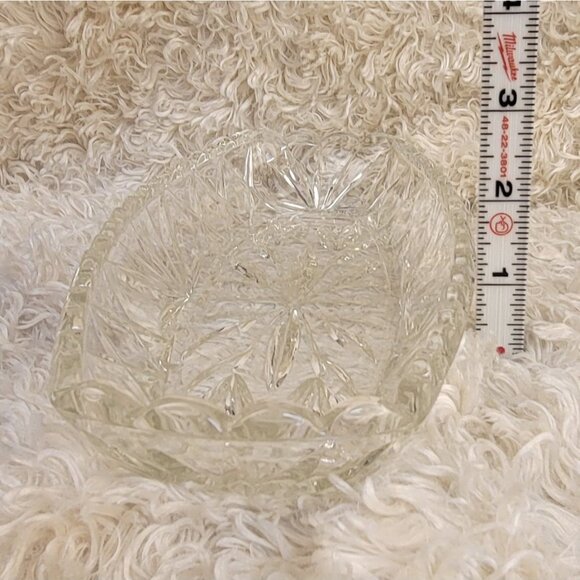 Vintage 1950's Pressed Glass "Prescut Pattern" Candy Dish - Picture 4 of 13
